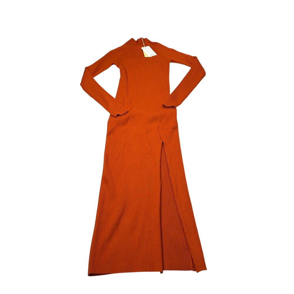 NWT Wilfred burnt orange, revel red Alchemy dress sweater midi. Size S. bodycon